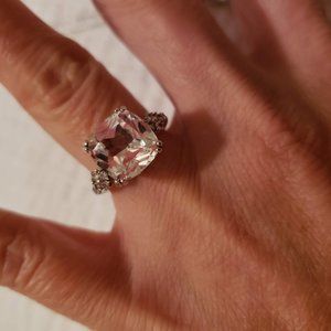 White Sapphire Ring and Necklace Set